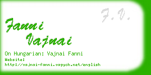 fanni vajnai business card